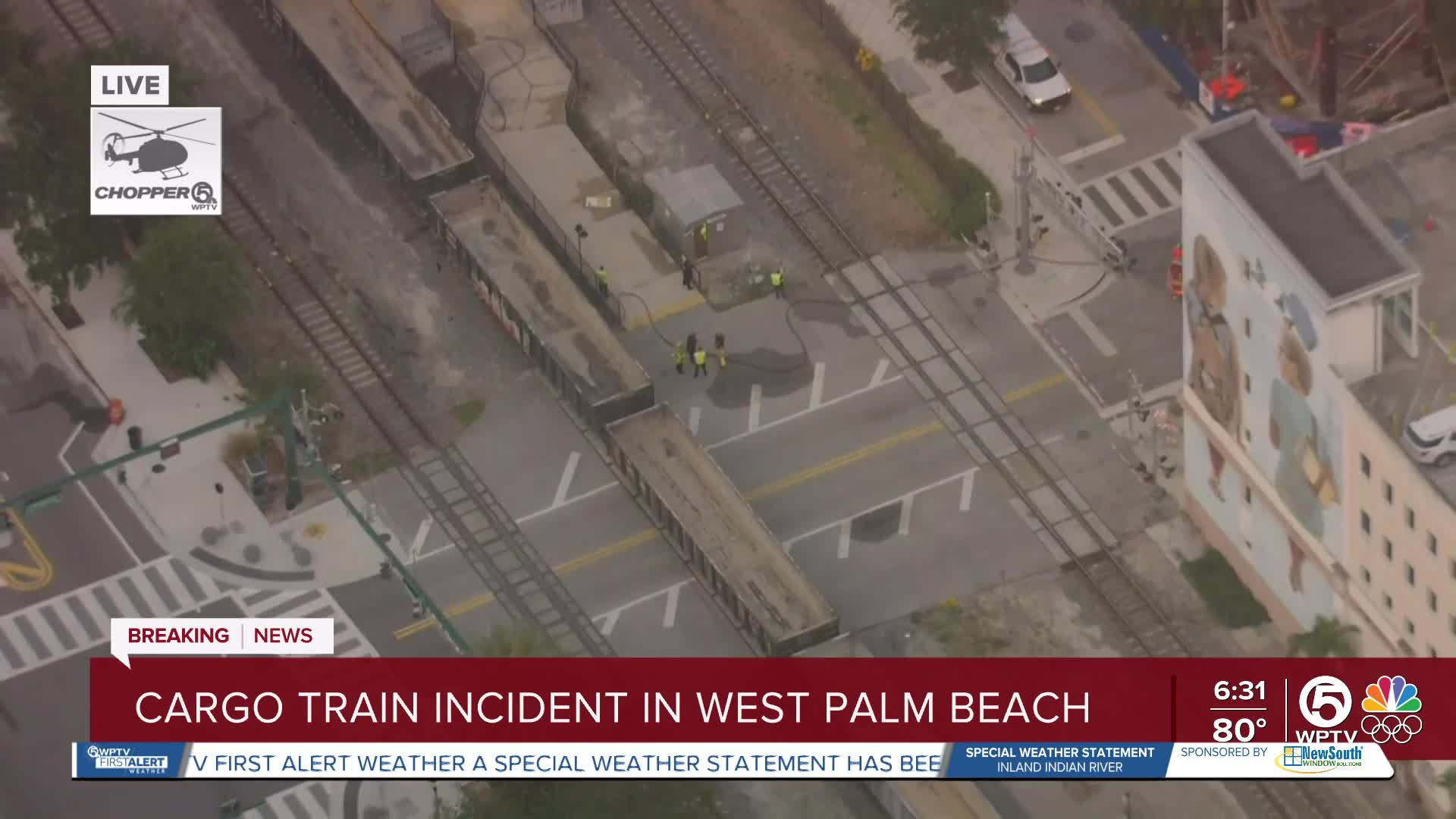 Man arrested after cargo train crash in downtown West Palm Beach
