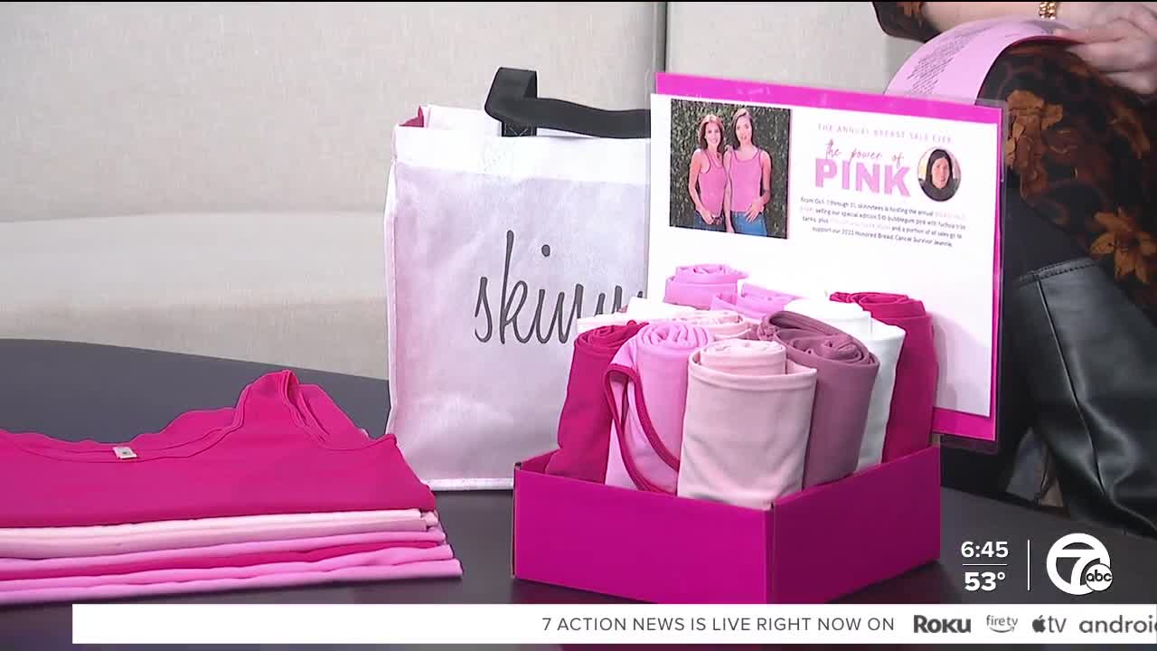 skinnytees showcasing the power of pink