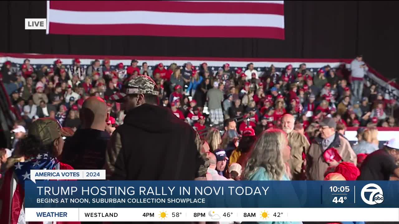 Donald Trump holds rally at Suburban Collection Showplace in Novi