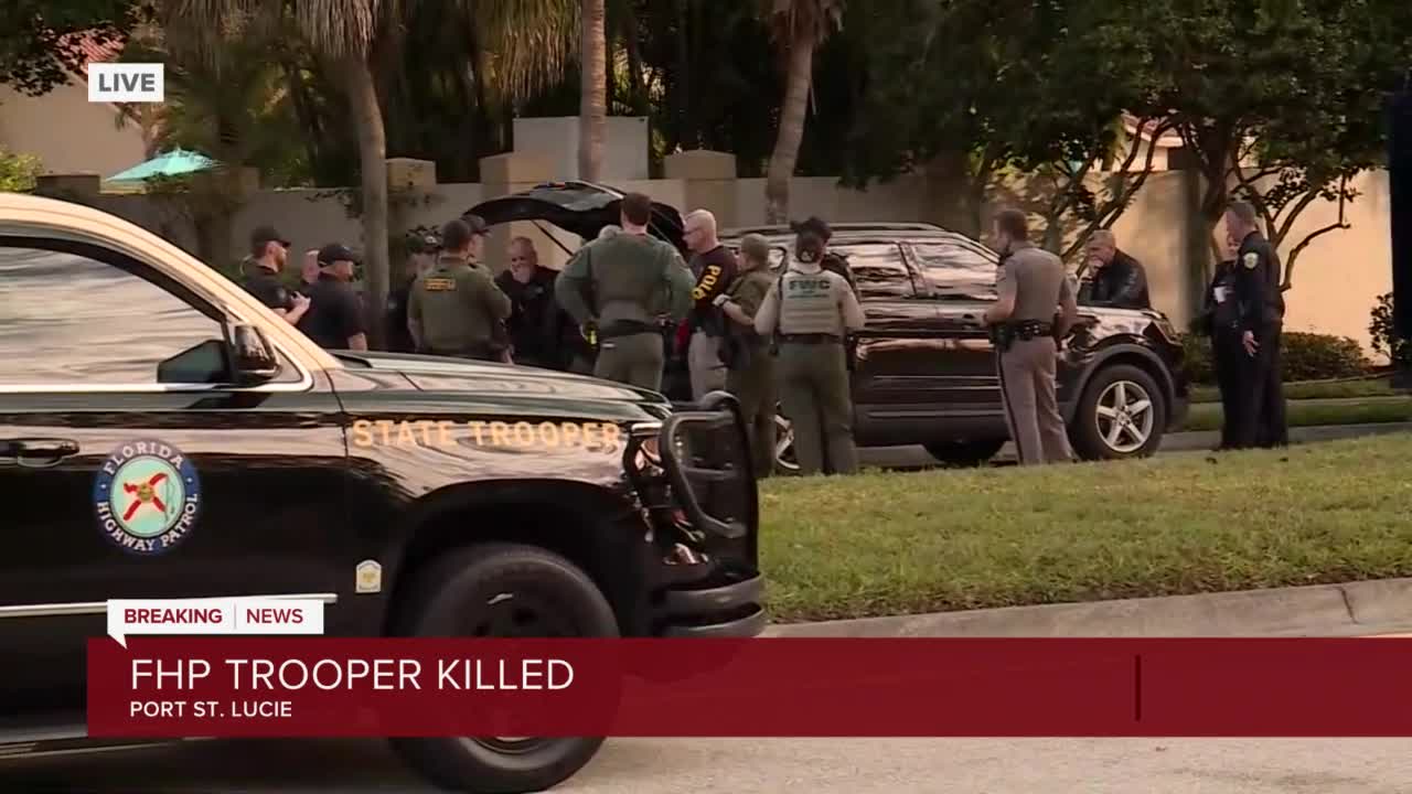 FHP trooper killed trying to 'detain a fleeing felon' in St. Lucie County
