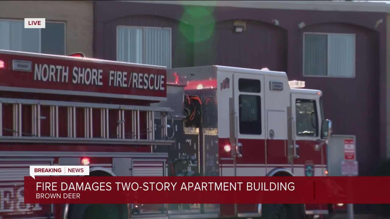 Several displaced after six units damaged in Brown Deer apartment fire