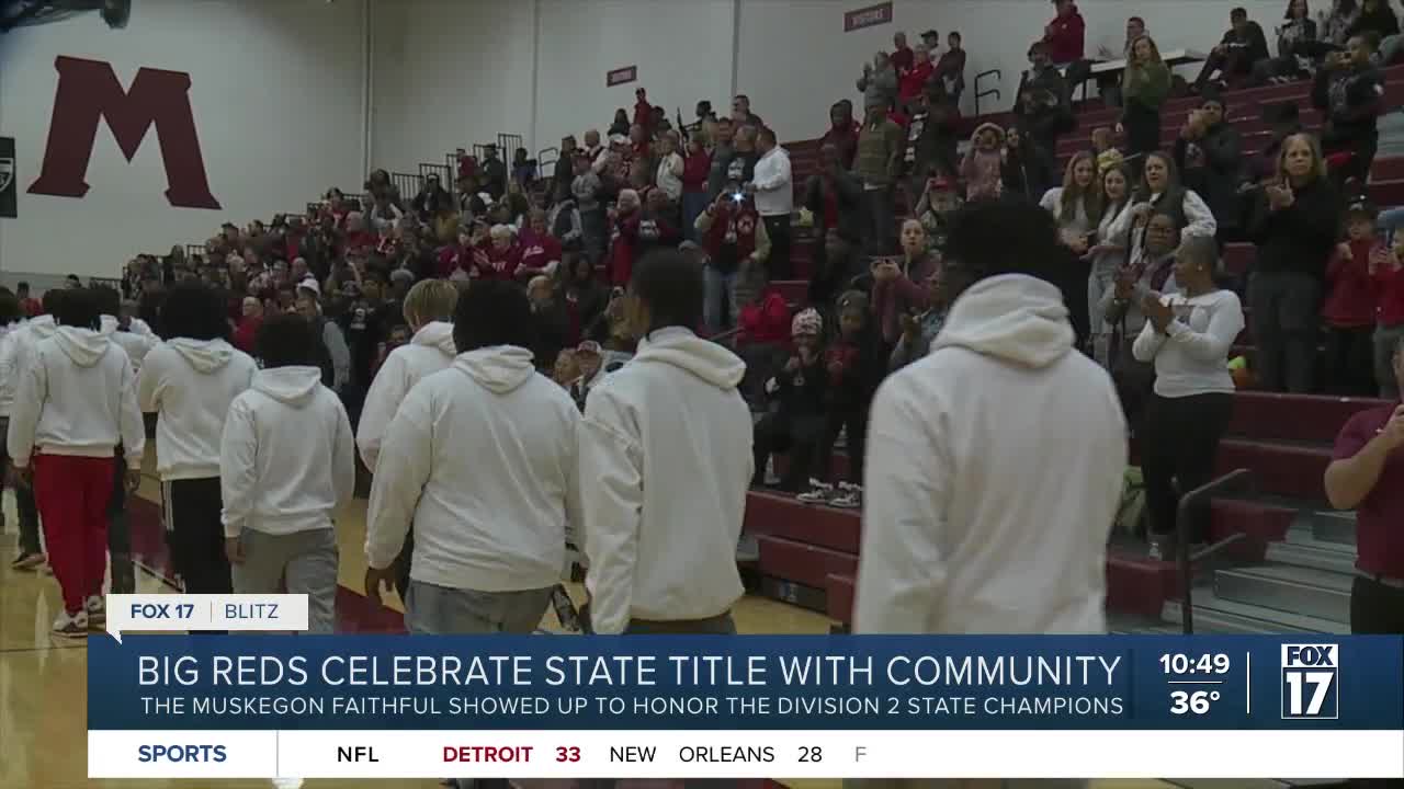 Muskegon community celebrates Big Reds state title