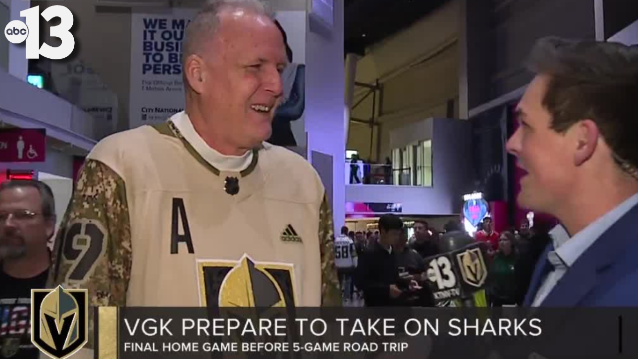 VGK, Sharks face off in Military Appreciation Knight game at TMobile Arena