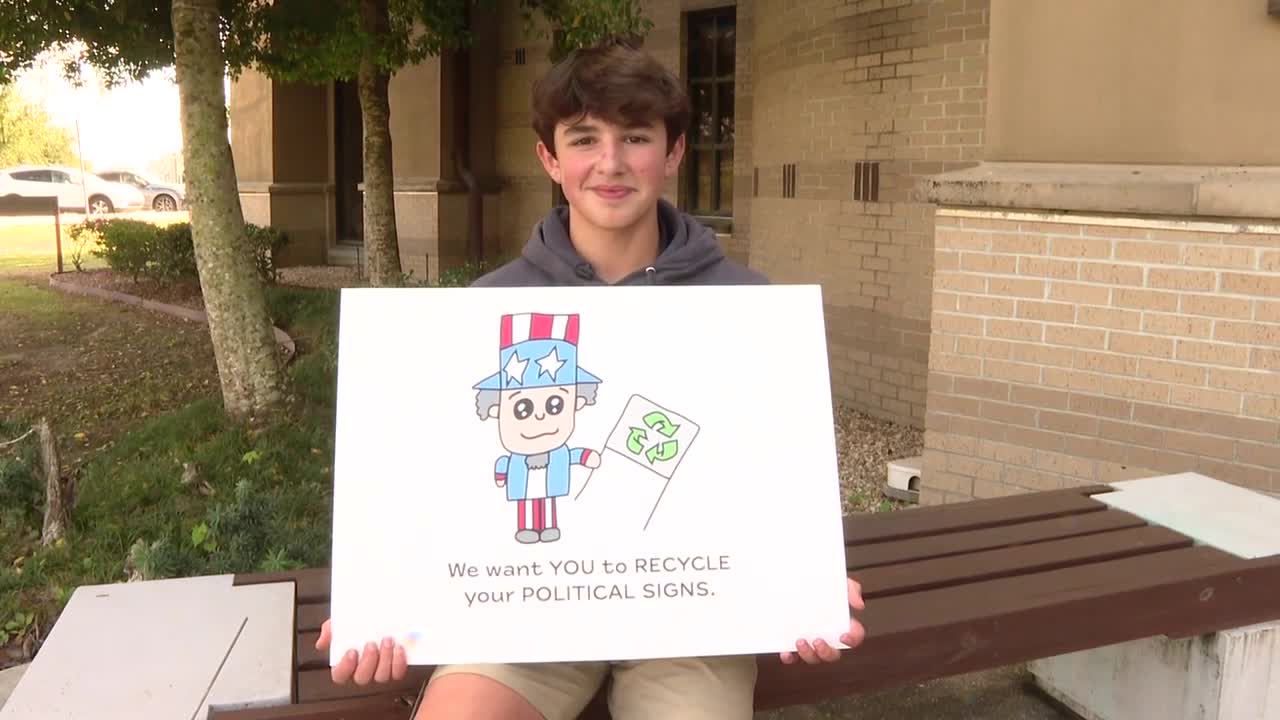 Lafayette teen is cleaning up politics, one sign at a time - Vimarsana News