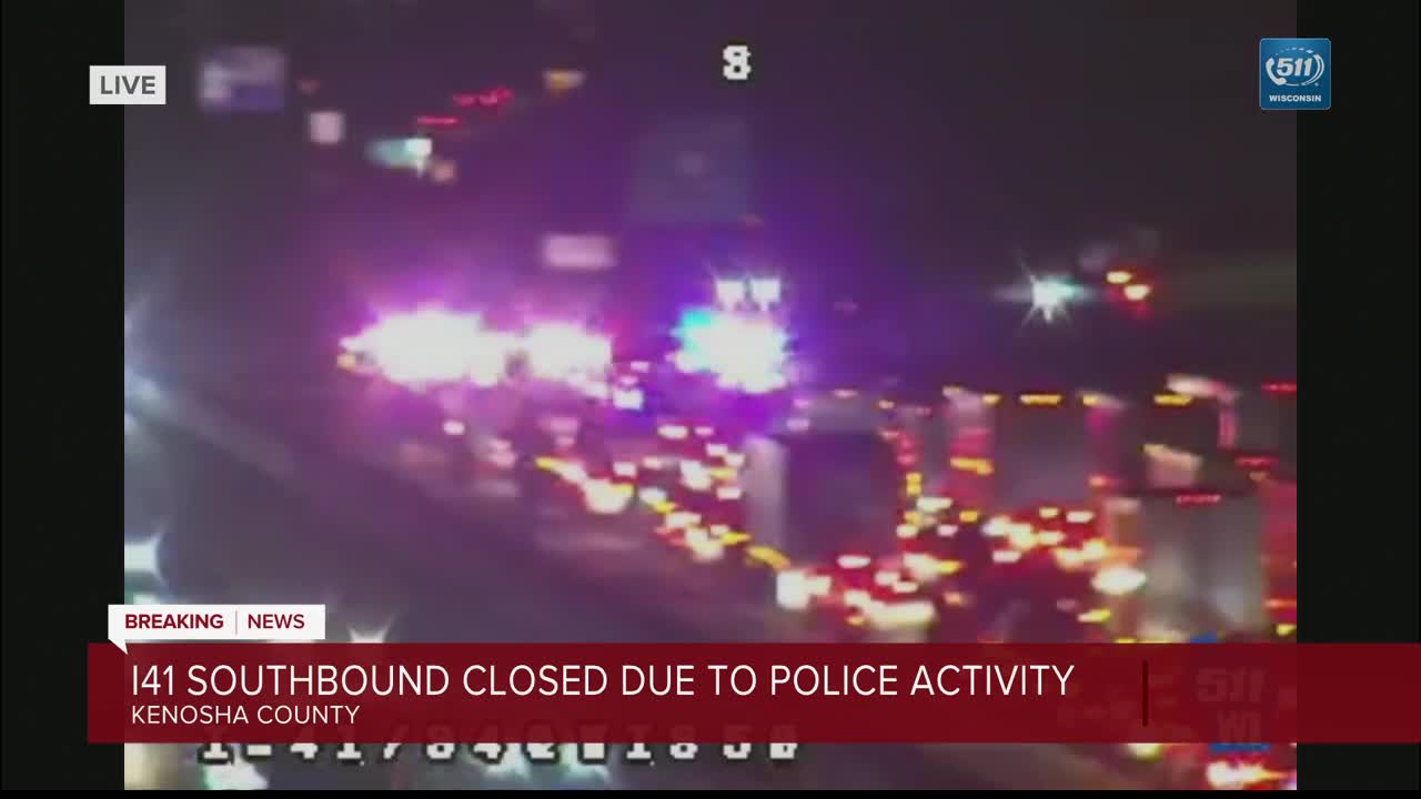 Milwaukee police chase causes freeway closure in Kenosha County