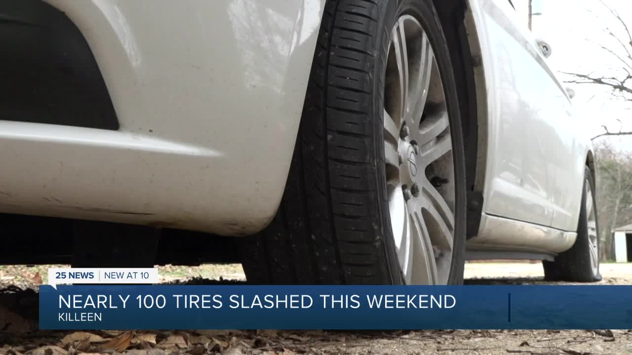 Killeen police Man suspected of slashing nearly 100 tires overnight