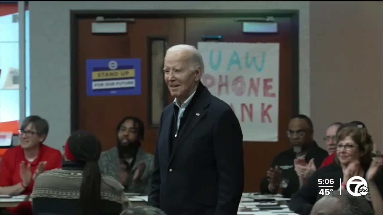 Biden celebrating UAW endorsement in Detroit, where anger is boiling