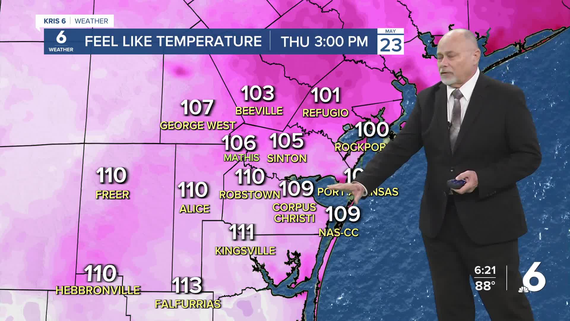 Hot, humid, windy and hazy conditions will persist through Memorial Day