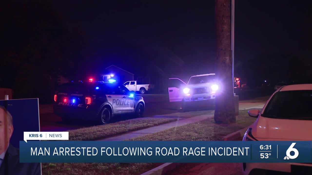 Road rage incident ended with a man in custody Thursday evening