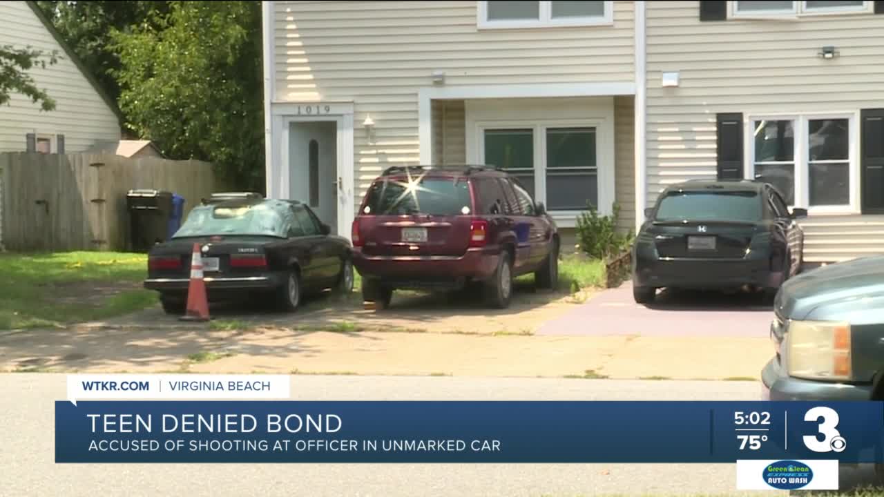 Bond denied for teen accused of shooting at Virginia Beach police officer