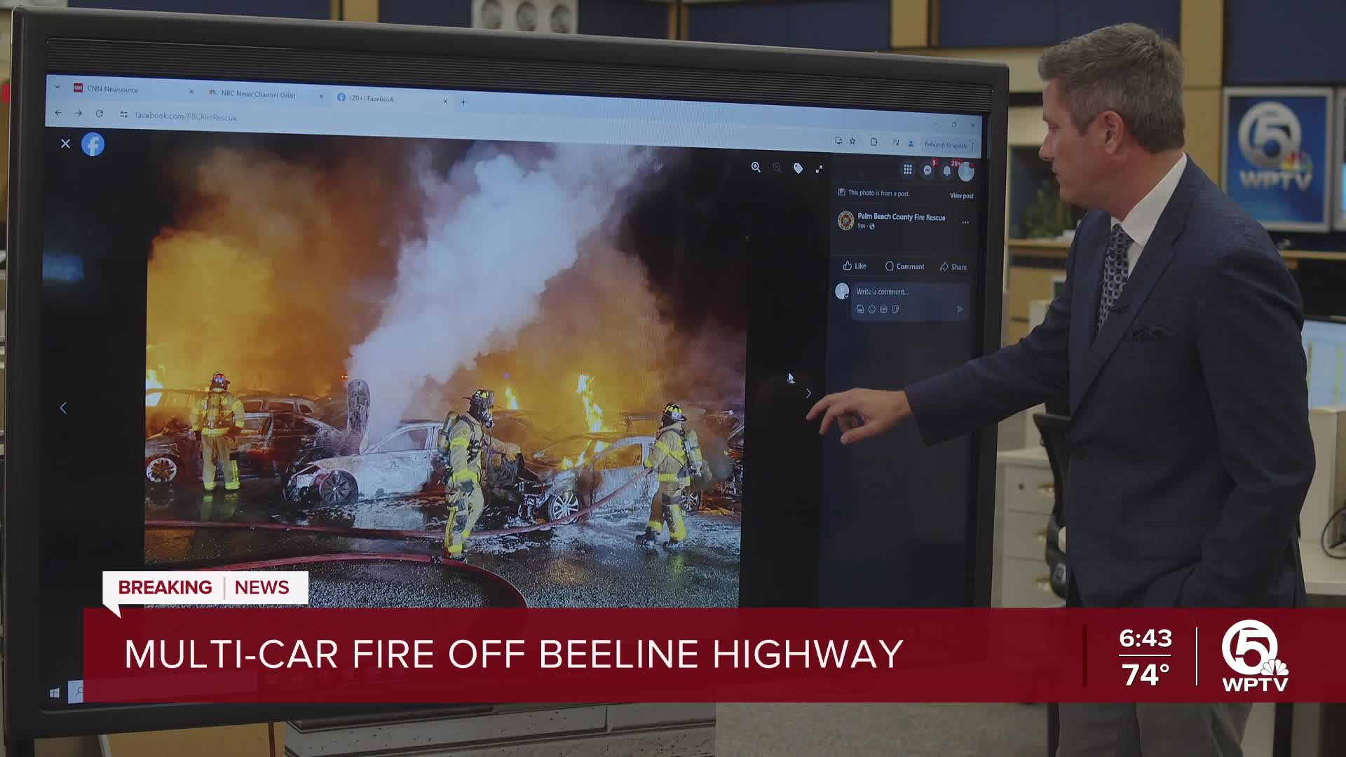 Dozens of vehicles damaged or destroyed in car lot fire west of Jupiter