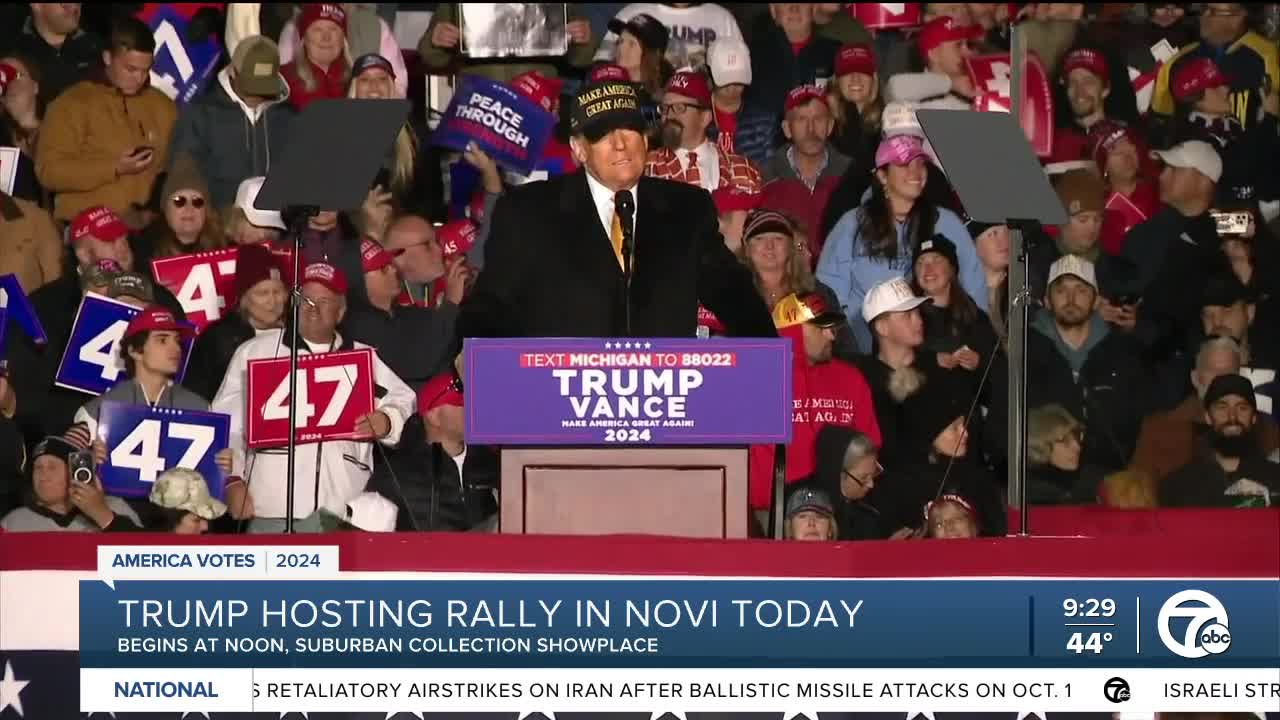 Donald Trump holds rally at Suburban Collection Showplace in Novi