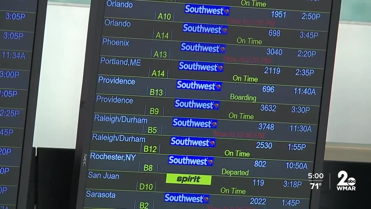 FAA lifts pause on Southwest Air departures, BWI still experiencing