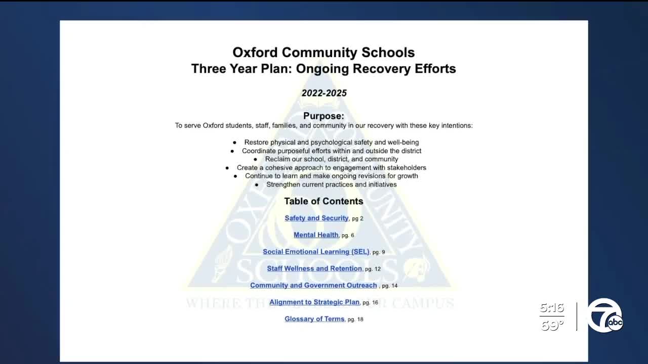 Oxford Community Schools share Three Year Recovery Plan - Vimarsana News