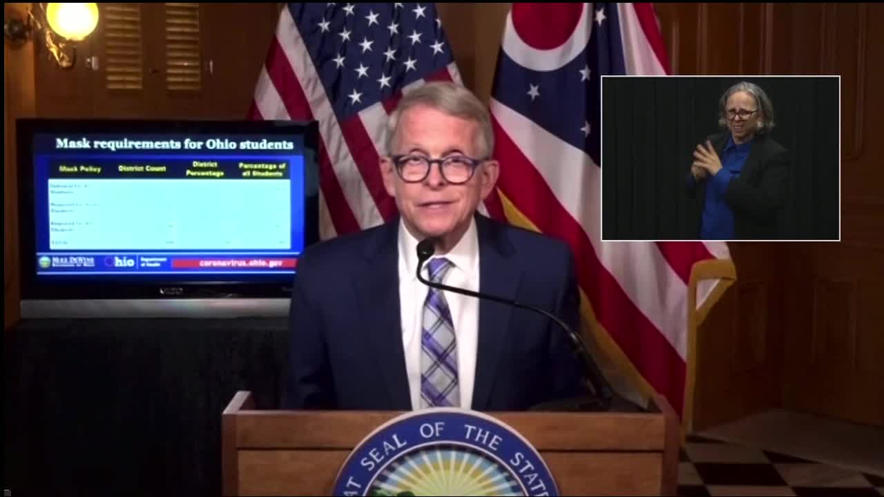 DeWine blames legislature for lack of school mask mandate