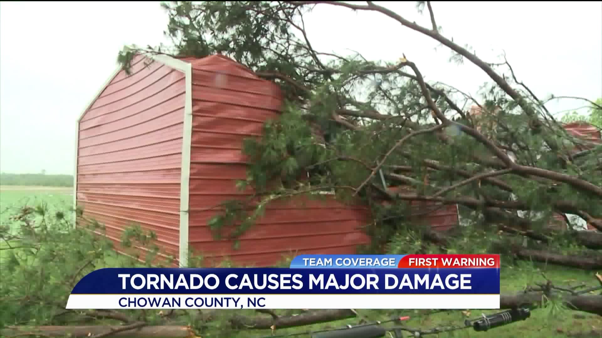 Friday morning tornado causes major damage in Edenton