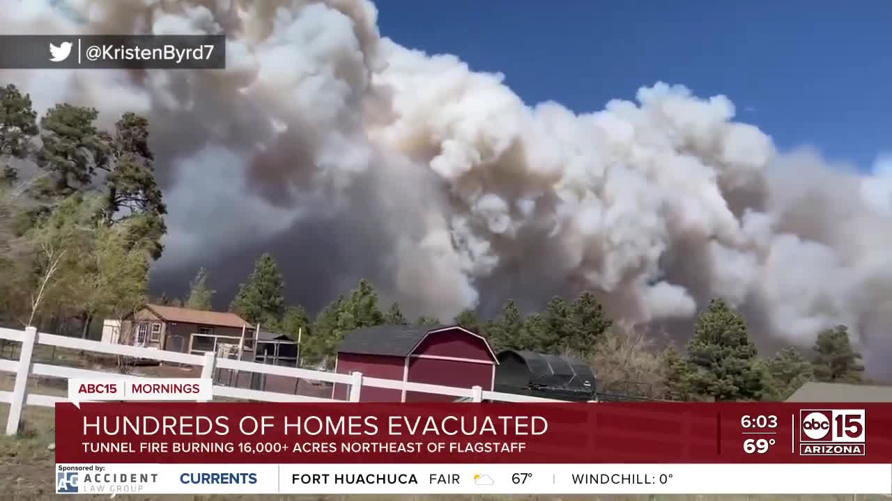 Tunnel Fire now more than 21,000 acres north of Flagstaff