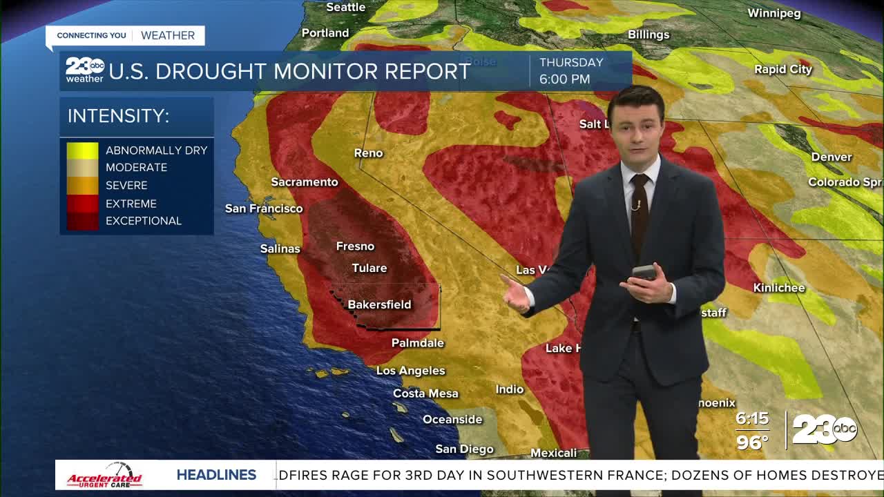 Monsoonal moisture has had an impact on our drought