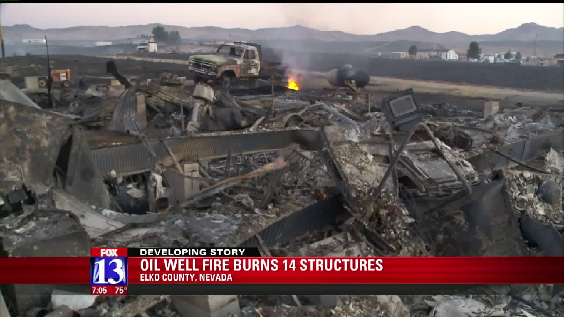 Wildfire in Elko burns 14 structures