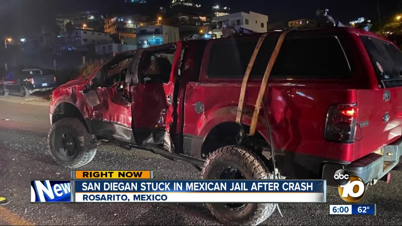 Resultado de imagen de San Diegan stuck in Mexican jail after crashing without insurance