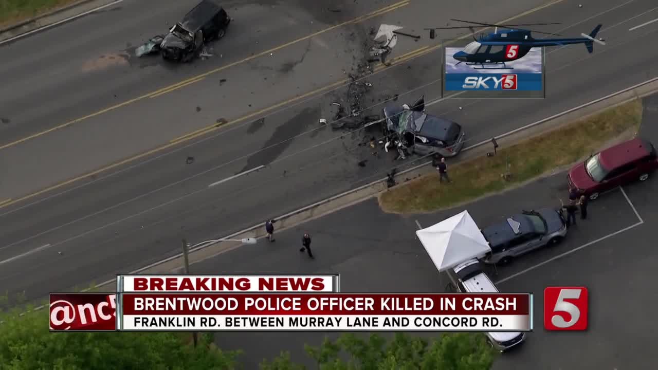 Brentwood police officer killed in crash on Franklin Road