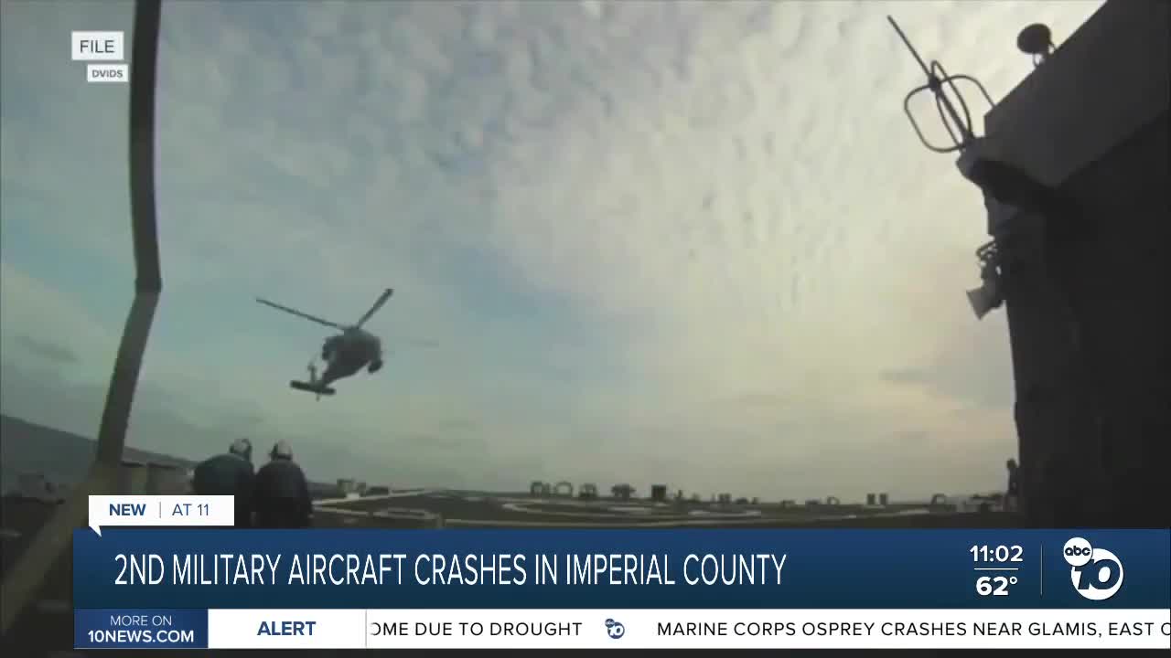 Navy helicopter crashes near El Centro