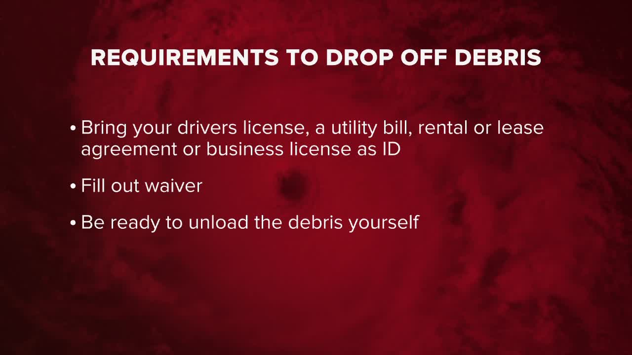 Lee County opens public dropoff sites for any unwanted debris