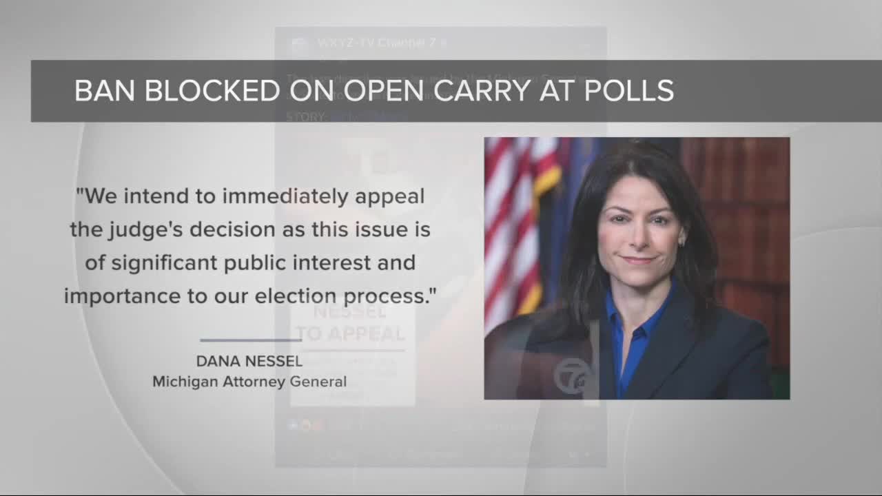 Judge blocks order banning open carry of guns at polling places