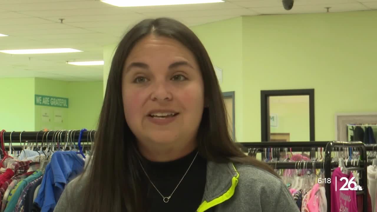 Community Clothes Closets children's racks left bare