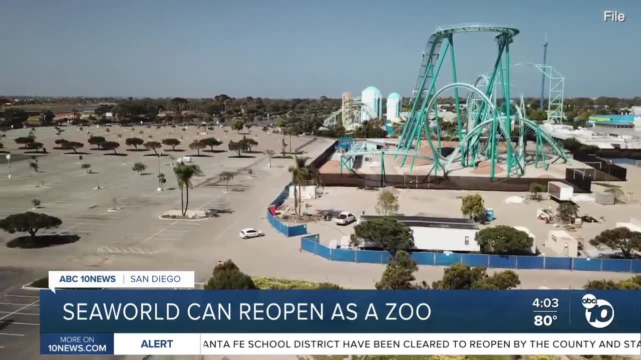 SeaWorld San Diego allowed to reopen certain areas of park