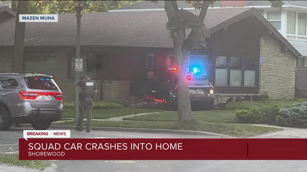Milwaukee County sheriff deputy crashes squad into Shorewood home after ...