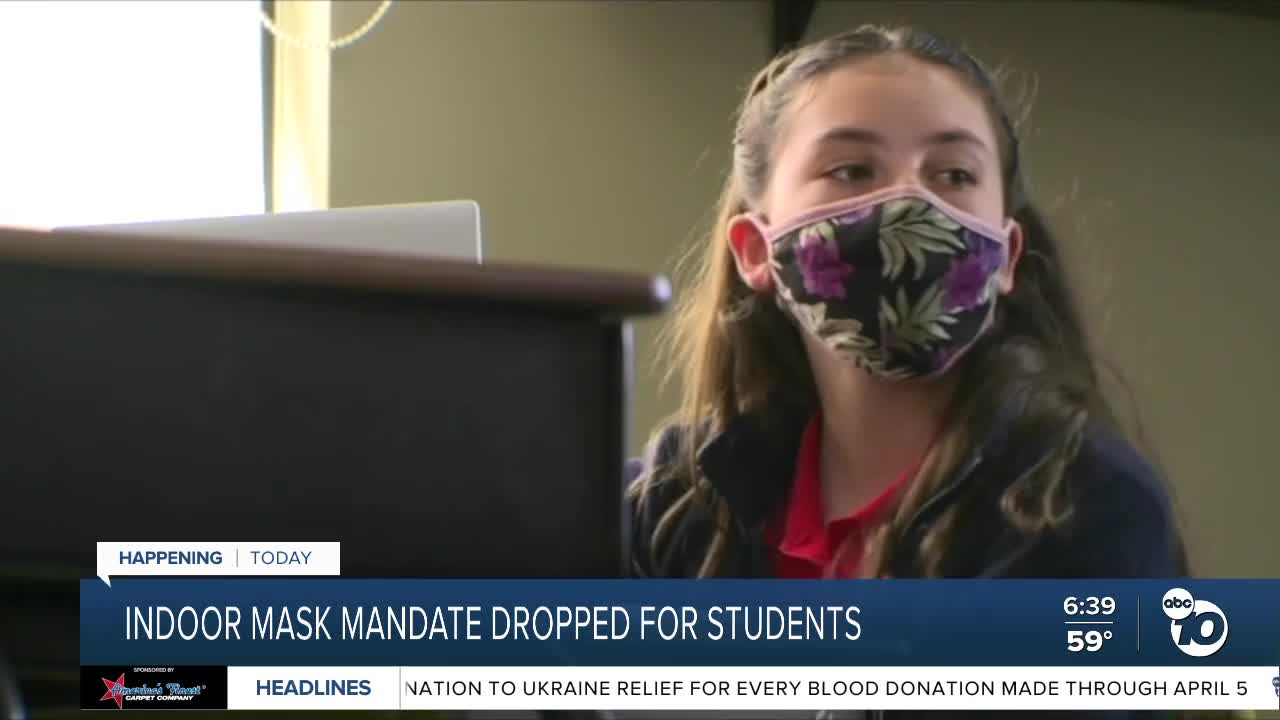 Masks no longer required for SD Unified, Sweetwater students