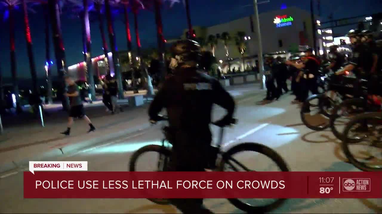 Video Blog Violent Protests Continue Across Tampa Bay Police Use