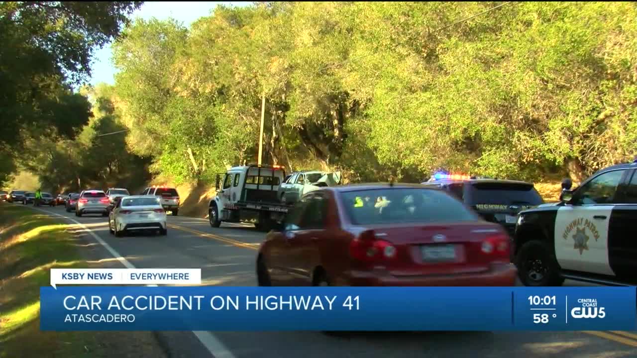 Car collision on Highway 41 in Atascadero