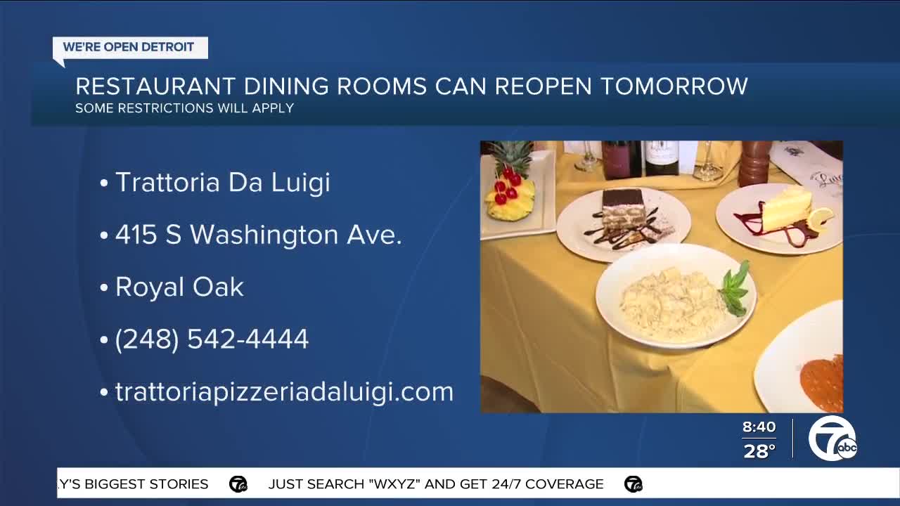 Some restaurants say they won't open for inperson dining on Monday