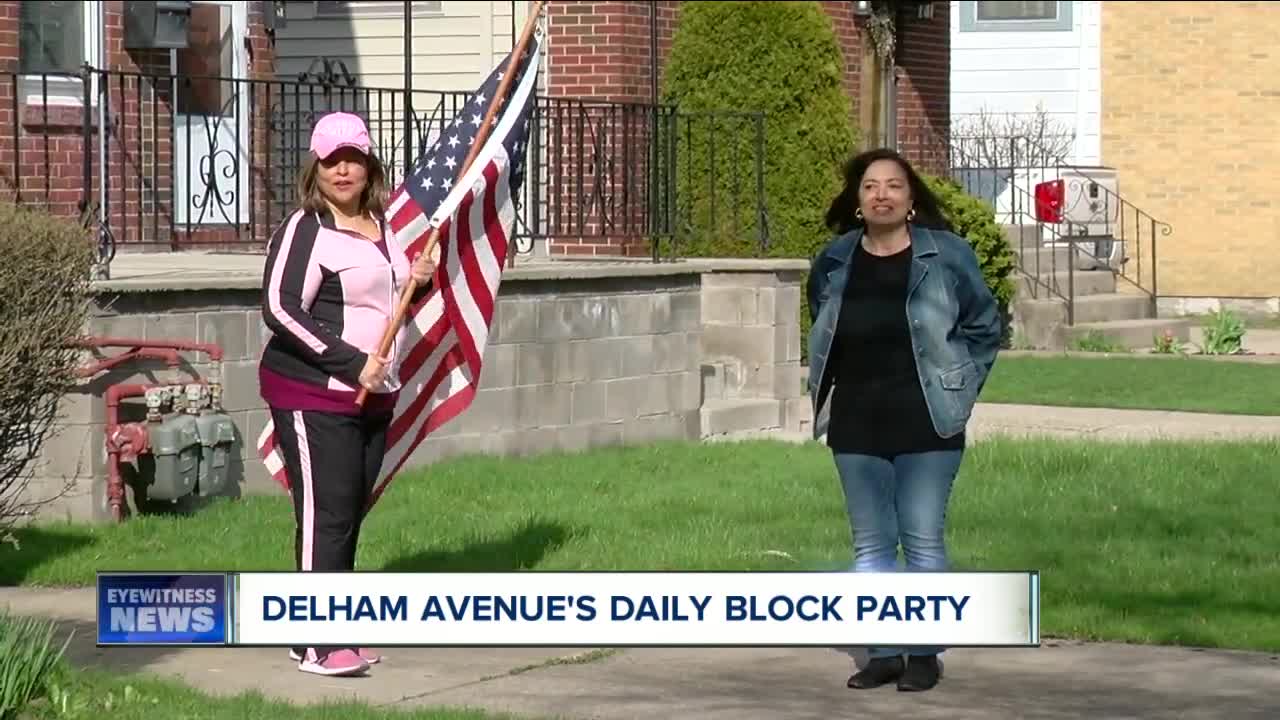 Delham Avenue resident plays music for daily block party