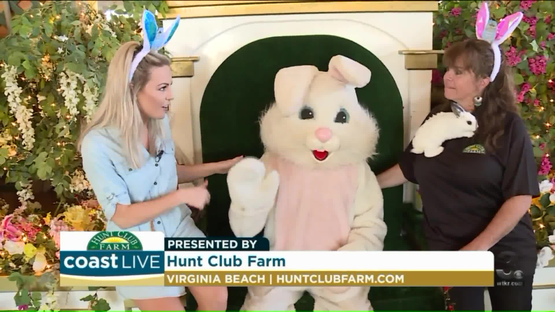 Meeting the Easter bunny at the Hunt Club Farm on Coast Live