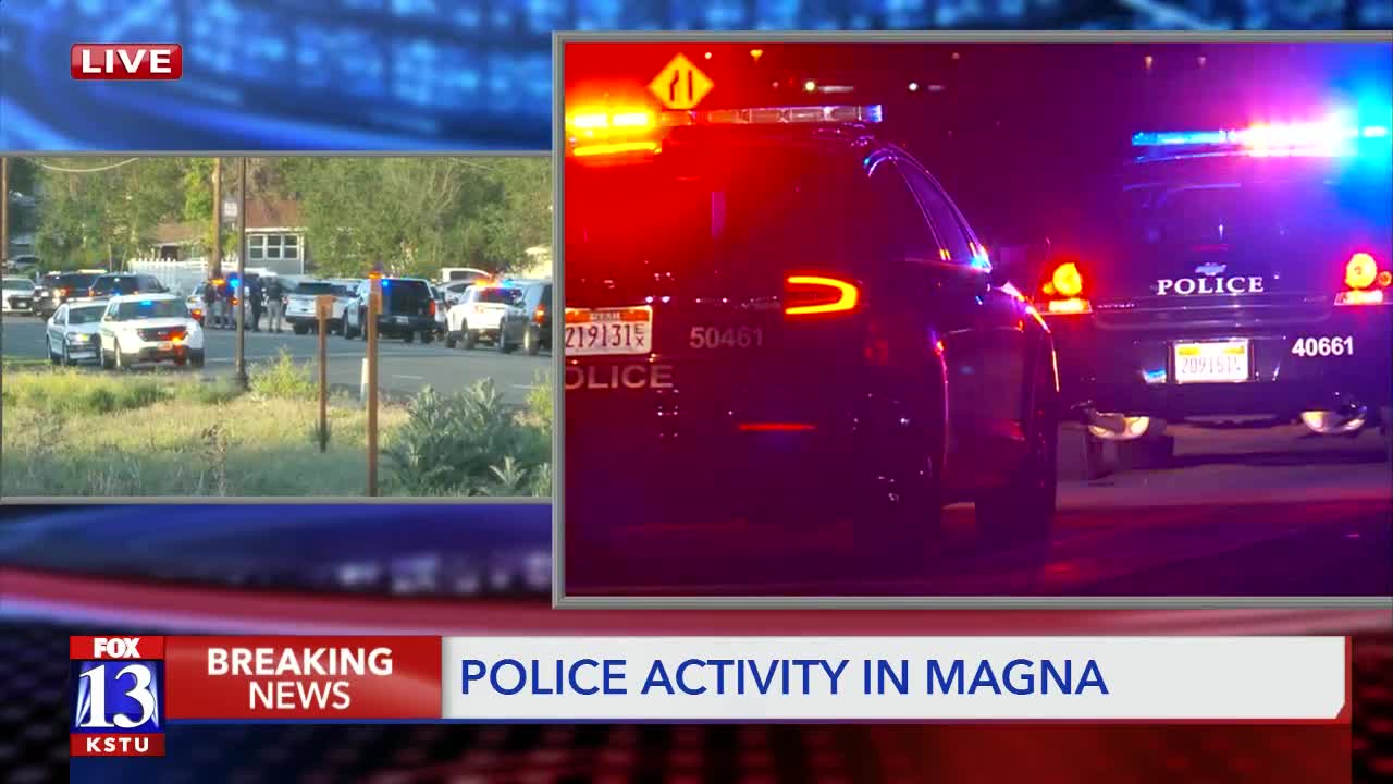 Heavy police presence in Magna may be related to aggravated assault on