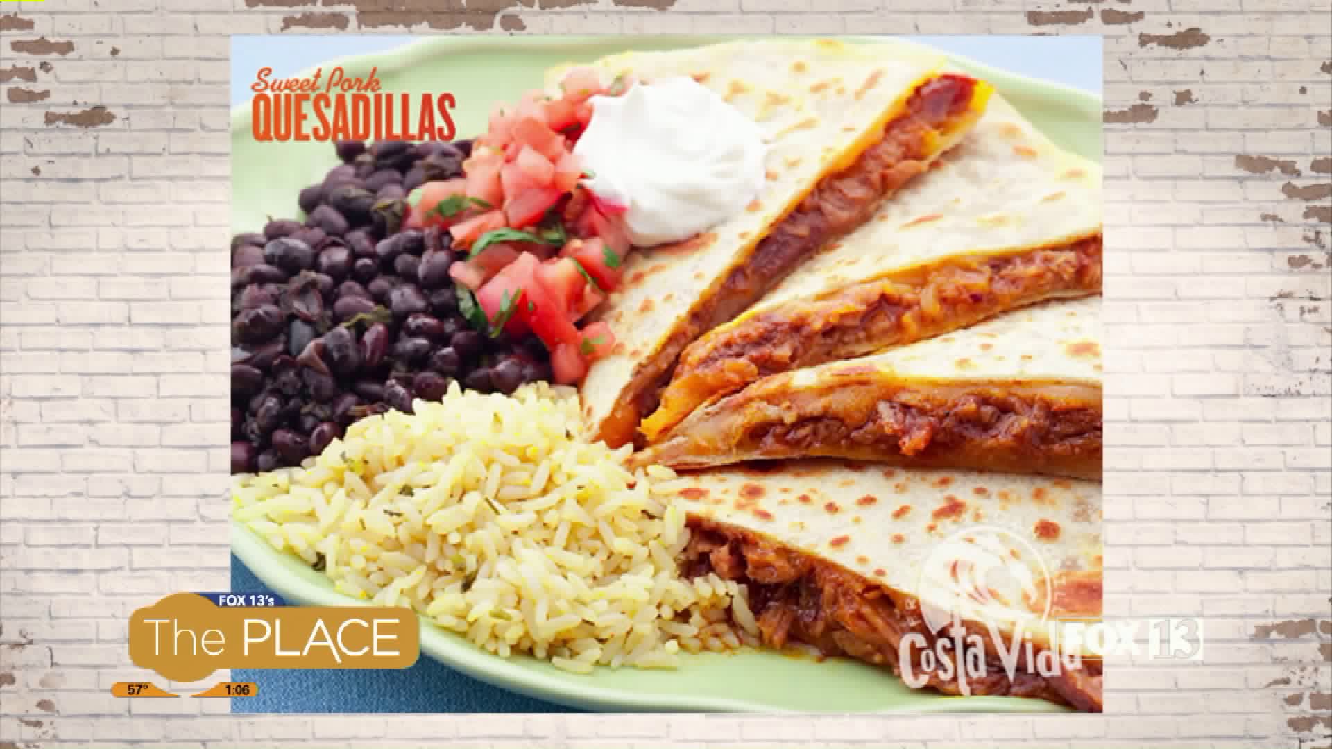 Costa Vida Sweet Pork Quesadillas