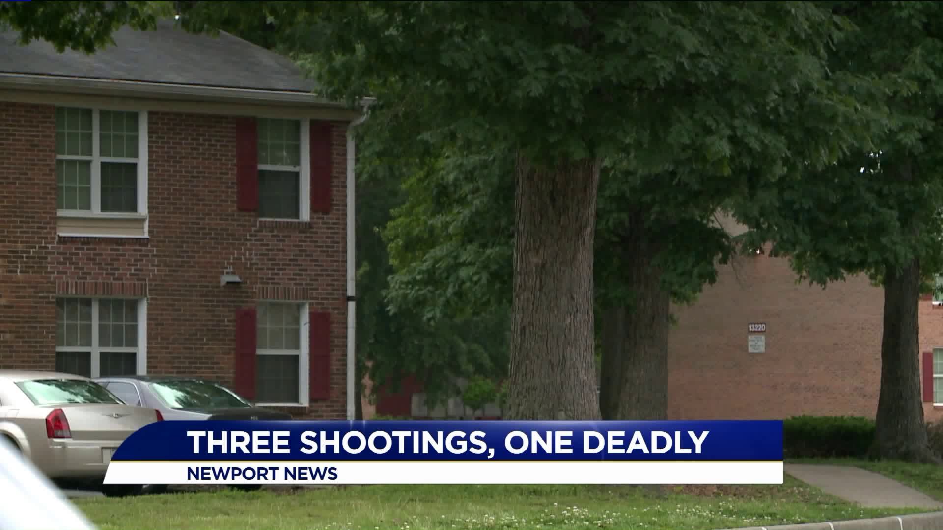 Police investigating three shootings, one deadly, in Newport News