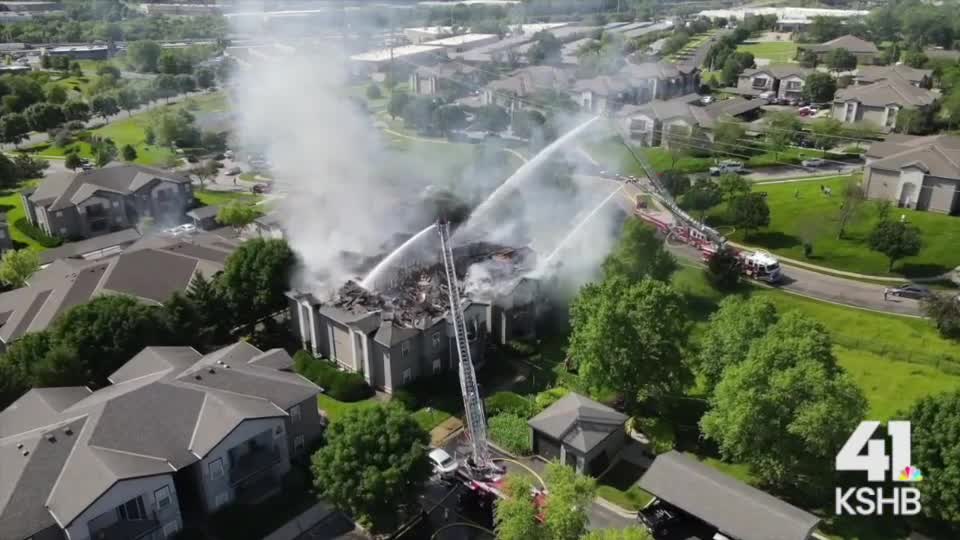 Overland Park apartment likely total loss following fire