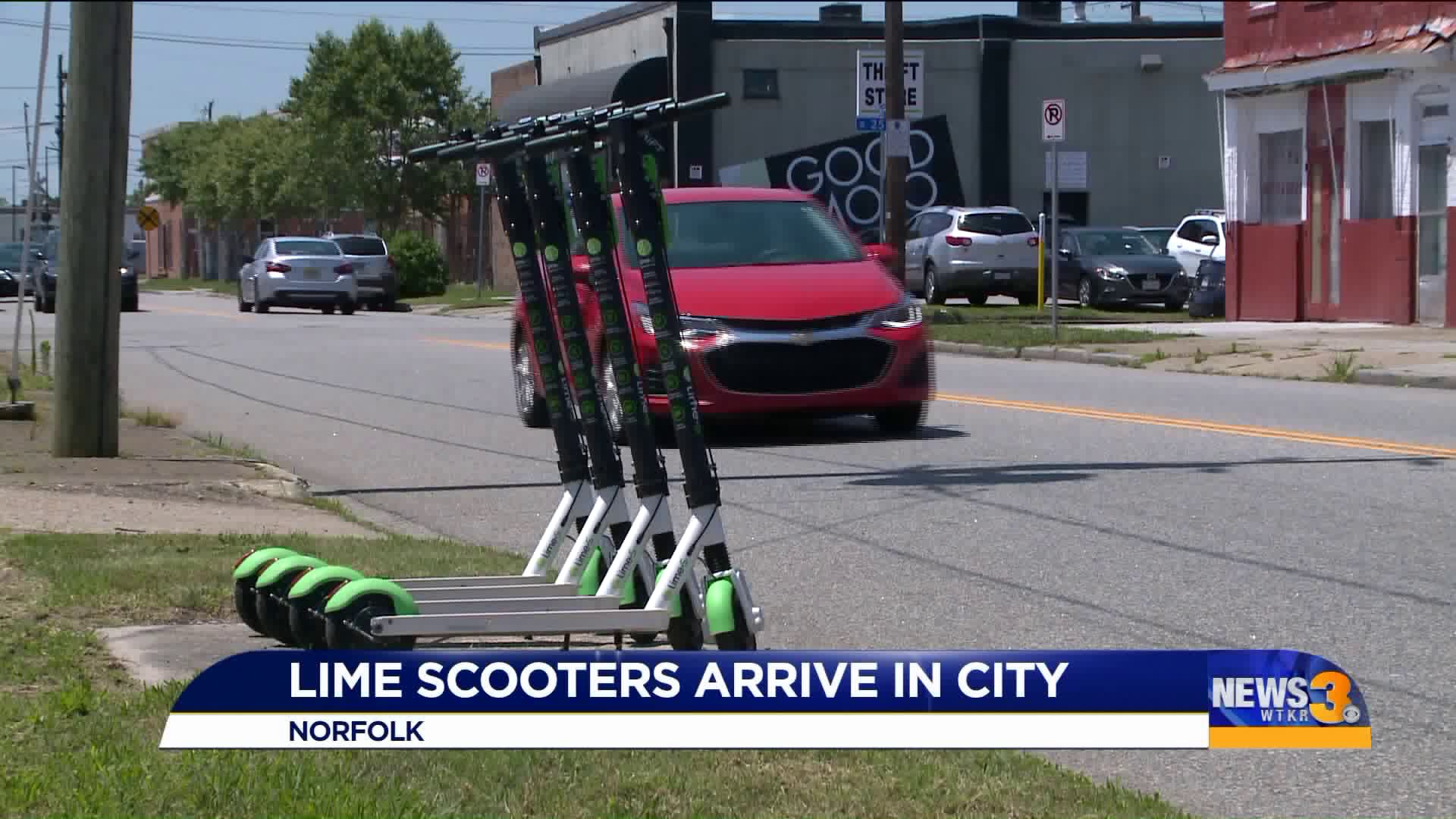 Lime scooters hit the streets in Norfolk