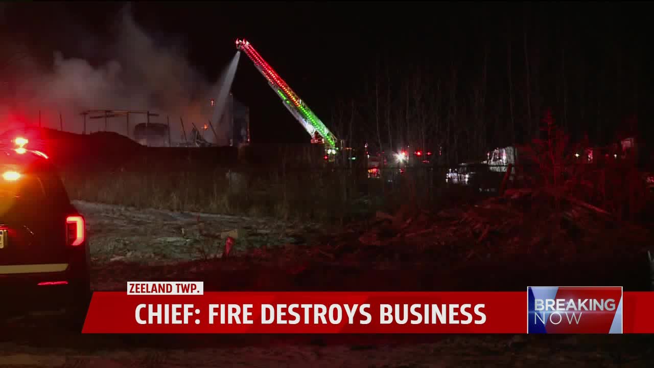 Business a total loss after fire in Zeeland Township
