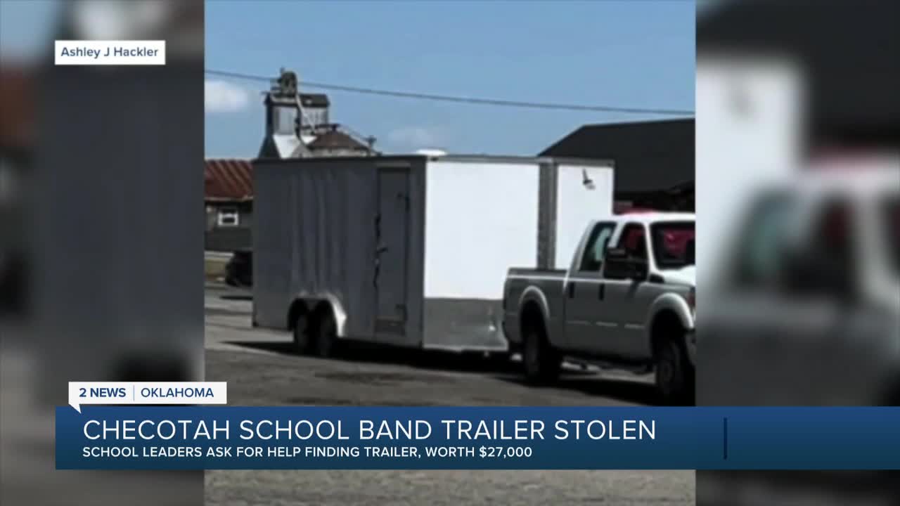 Checotah school band trailer stolen