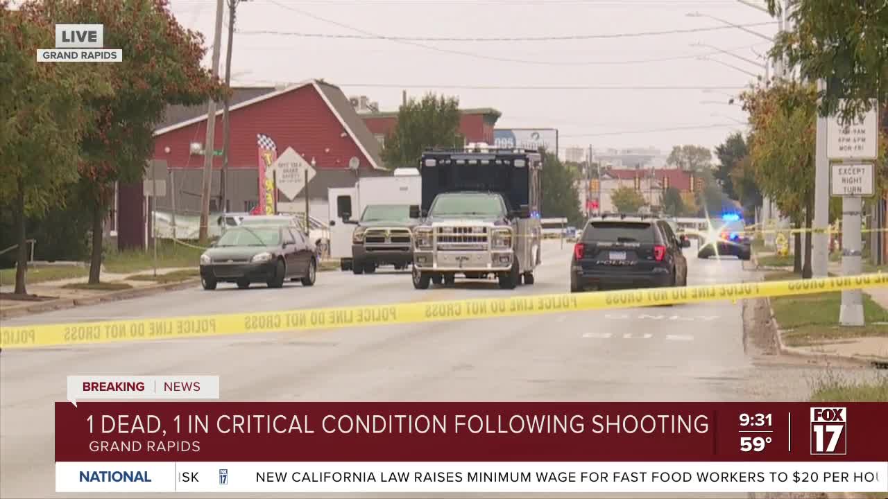 1 dead, another in critical condition following shooting in Grand Rapids