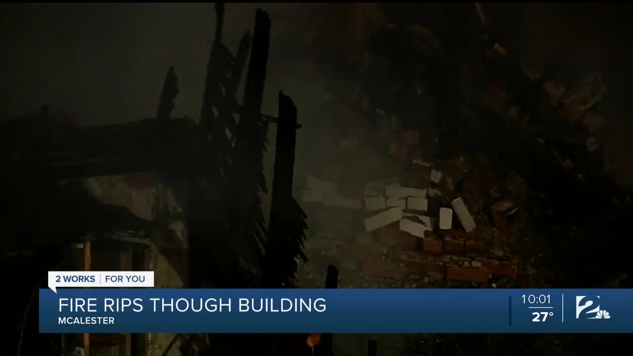 McAlester Building Reduced to Rubble After Fire