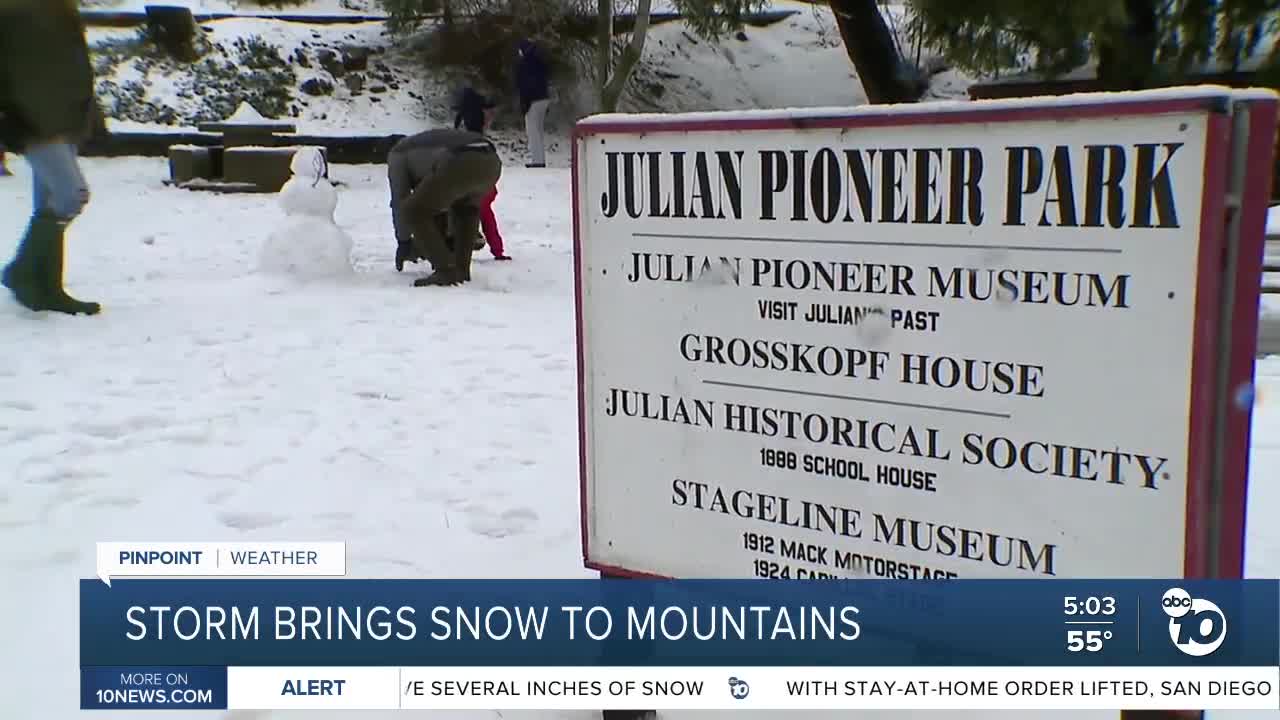 Winter storm brings another round of snow to Julian