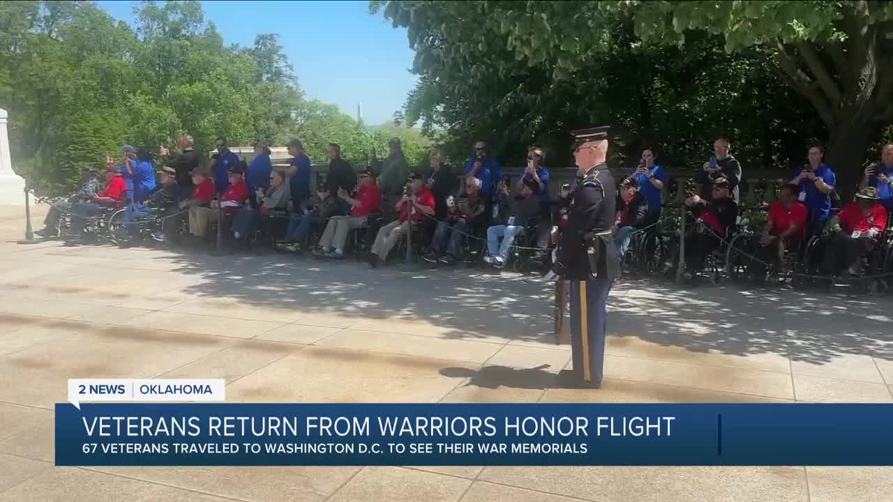 Oklahoma Warriors Honor Flight takes off for Washington, D.C.
