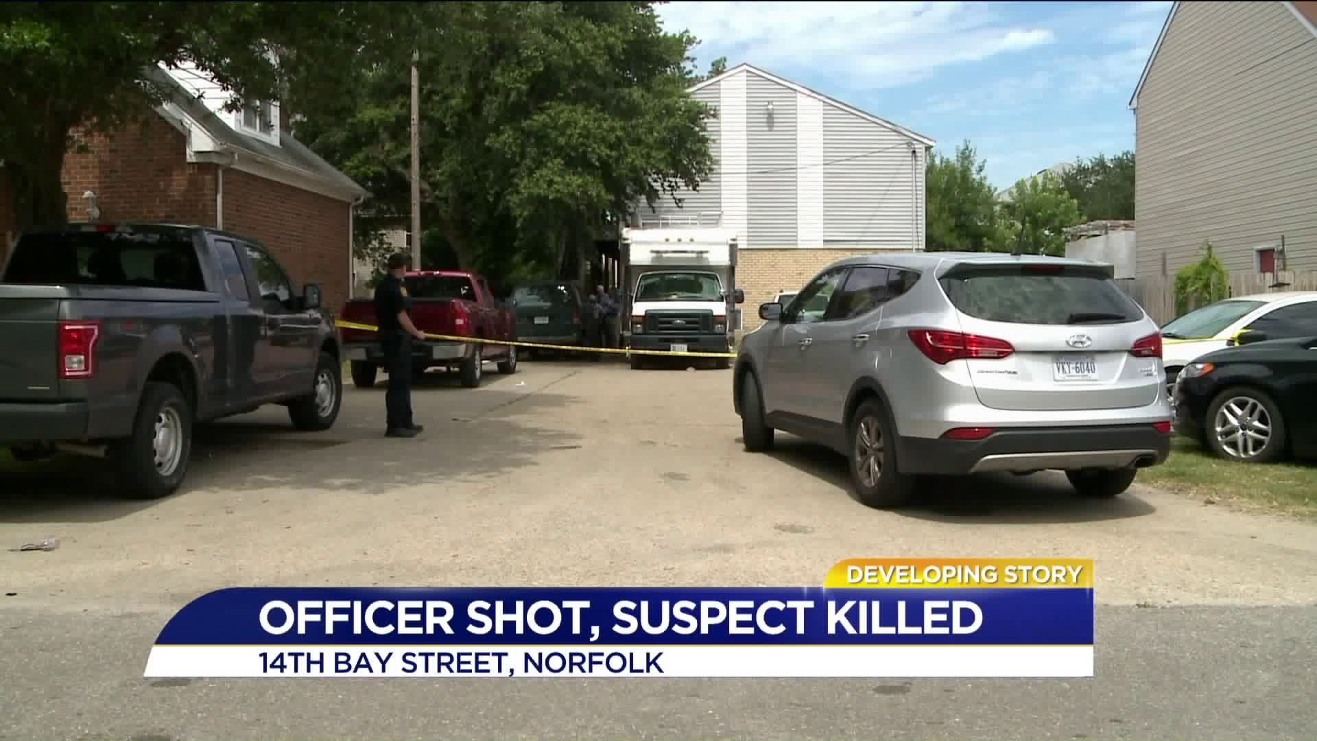 Norfolk Police officer shot, suspect killed in Ocean View shooting