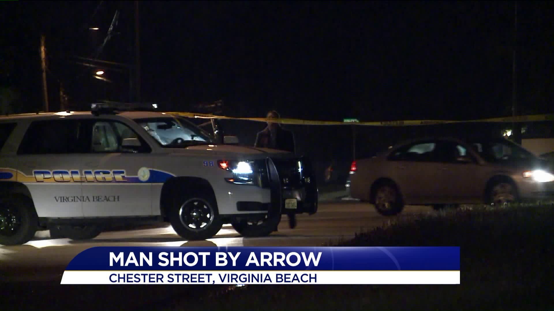 Man shot with an arrow while driving in Virginia Beach